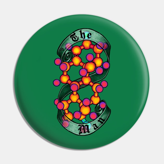 The Man (Testosterone Molecule) Pin by FreyStrandDraws