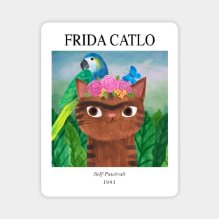 Frida Catlo Gallery cat Magnet