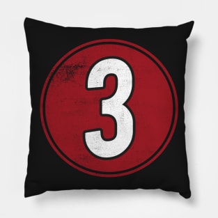 Number Three 3 Pillow