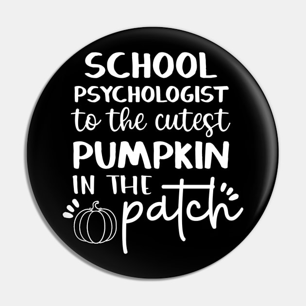 School Psychologist Masks Pumpkin Patch Pin by FanaticTee