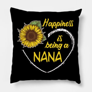 Happiness Is Being A Nana Sunflower Heart Pillow