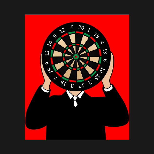 Dartboard Dart Player With Darts Arrows by flofin