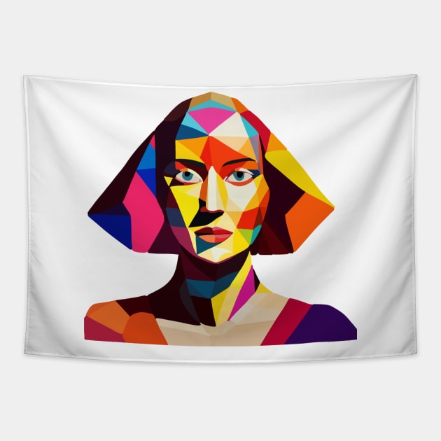 Abstract woman portrait Tapestry by SUNWANG