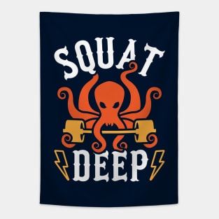 Squat Deep Kraken Tapestry