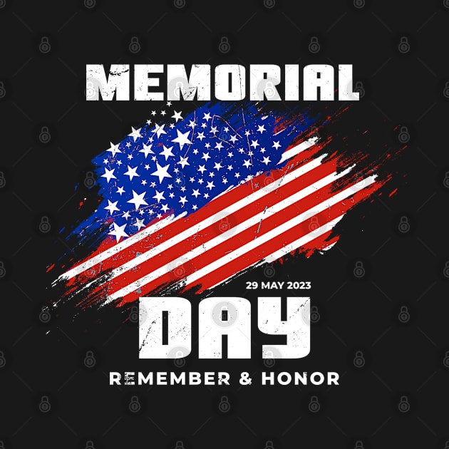 Memorial Day United States, Remember and Honor by Icrtee