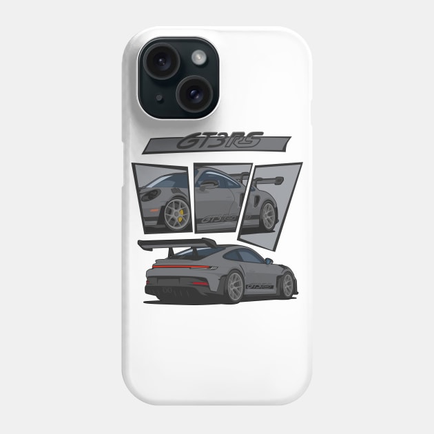 car 911 gt3 rs detail dark grey Phone Case by creative.z