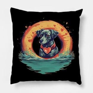 Swimming dog Pillow