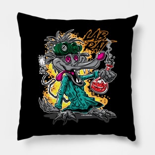 Lab Rat with Beaker Pillow