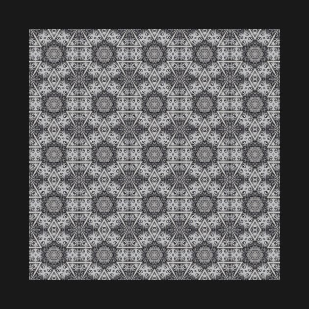 Charcoal Cat Faces Kaleidoscope pattern 1 by Swabcraft