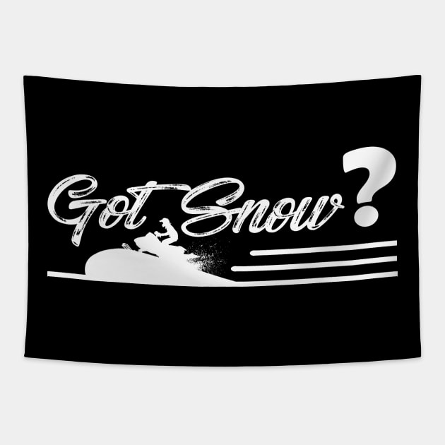 Snowmobile - Got Snow ? Tapestry by KC Happy Shop