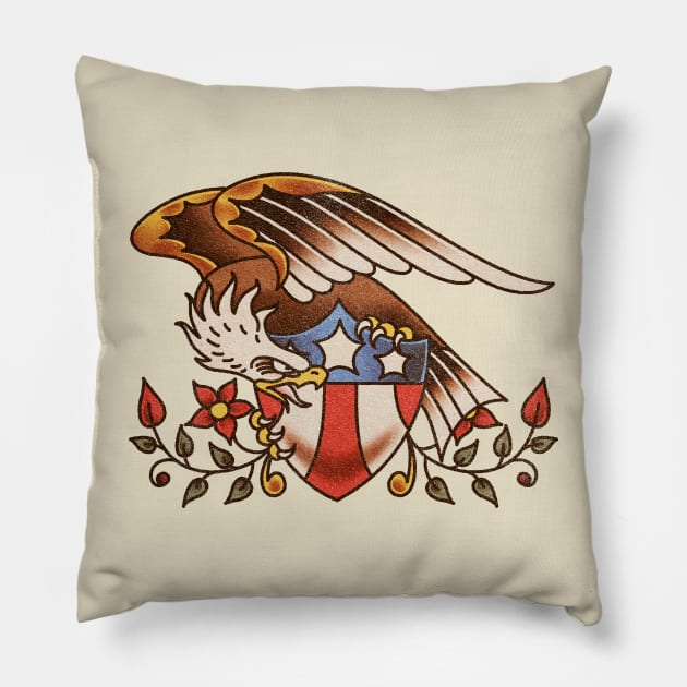 American Traditional Eagle and Shield Pillow by OldSalt