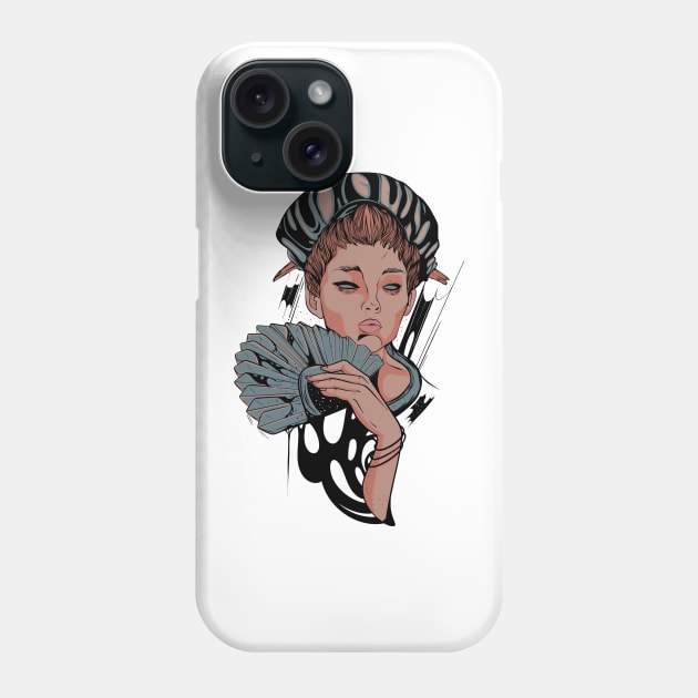 Kimono Geisha Phone Case by kriitiika