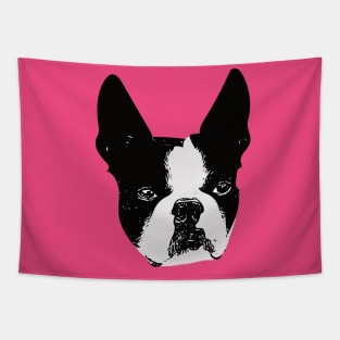 Boston Bull Terrier Face Tapestry