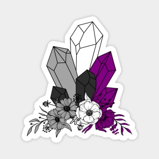 Asexual Flowery Crystals Magnet