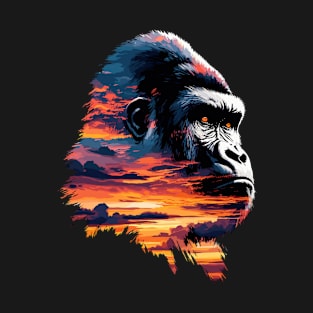 Gorilla Face Woodland Forest T-Shirt