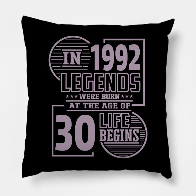 30th Birthday Gift Idea Women Men Pillow by HBfunshirts