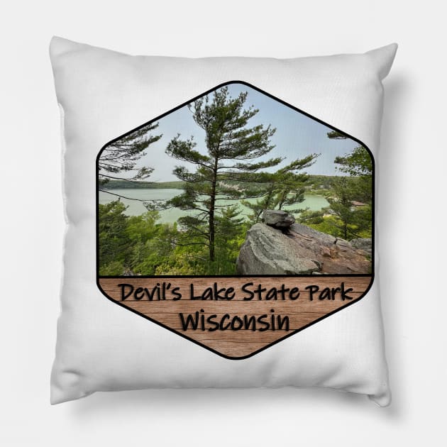 Devil's Lake State Park in Wisconsin Pillow by gorff