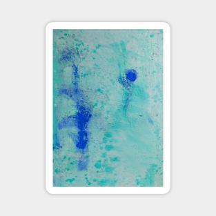 Abstract Turquoise Painting Magnet