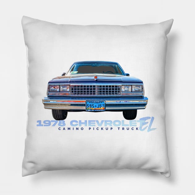 1978 Chevrolet El Camino Pickup Truck Pillow by Gestalt Imagery