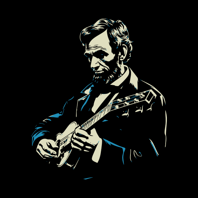 Abraham Lincoln Banjo Player Funny Founding Fathers by robotbasecamp