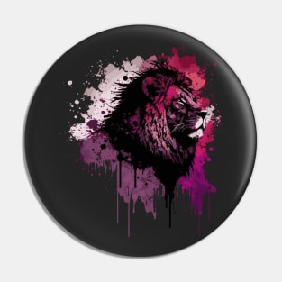 Cosmic Tie Dye Lion Drip Pin