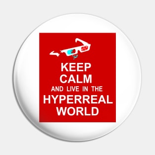 Keep Calm and Live in the Hyperreal World Pin