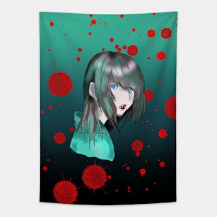 Reluctant teenage vampire in green Tapestry