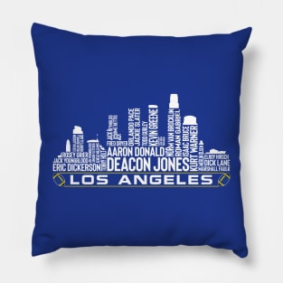 Los Angeles Football Team All Time Legends, Los Angeles City Skyline Pillow