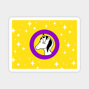 Intersex Sparkle Unicorn Magnet