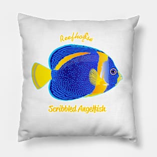 Scribbled Angelfish Pillow