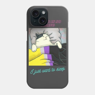 No gender, just sleep Phone Case