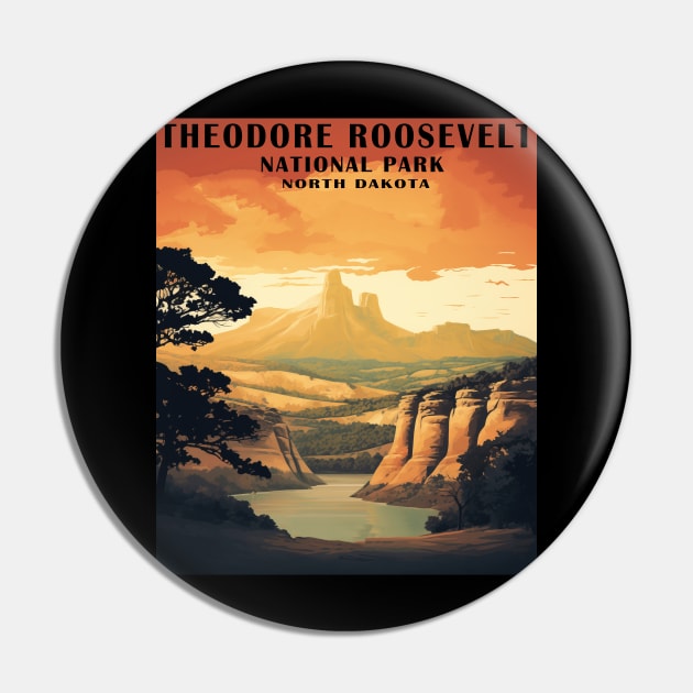 Theodore Roosevelt National Park Pin by Schalag Dunay Artist