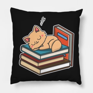 Cat design gifts for women Cats and Books product Pillow