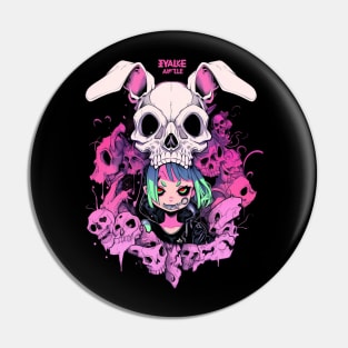 Bunny girl senpai Rainbow Goth Pin