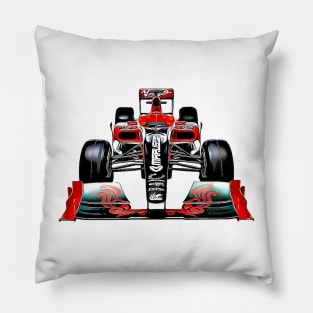 F1 Car Cartoon Pillow