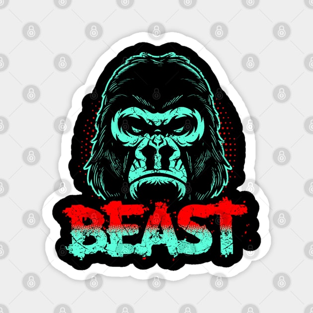 Gorilla Beast Magnet by Mila46