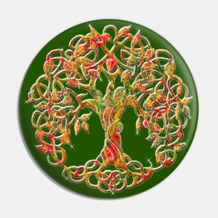 Tree of life Orange Pin