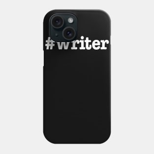 #writer in white Phone Case