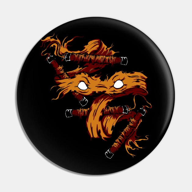 Orange Rage Pin by TwistMedia