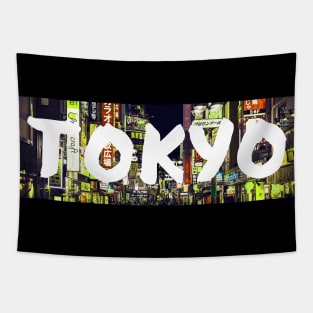 Tokyo City Night View Tapestry