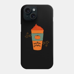 pumkin coffee Phone Case