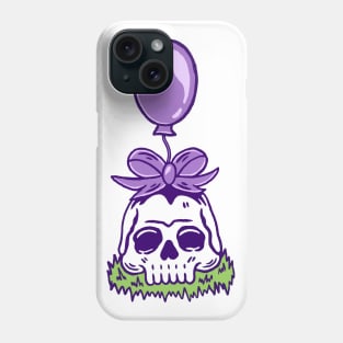 Skull Purple Balloon Phone Case