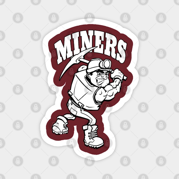 Miner Mascot Magnet by Generic Mascots