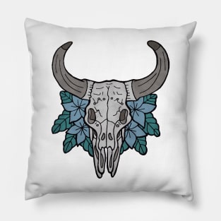 Cow Skull Pocket Patch Pillow