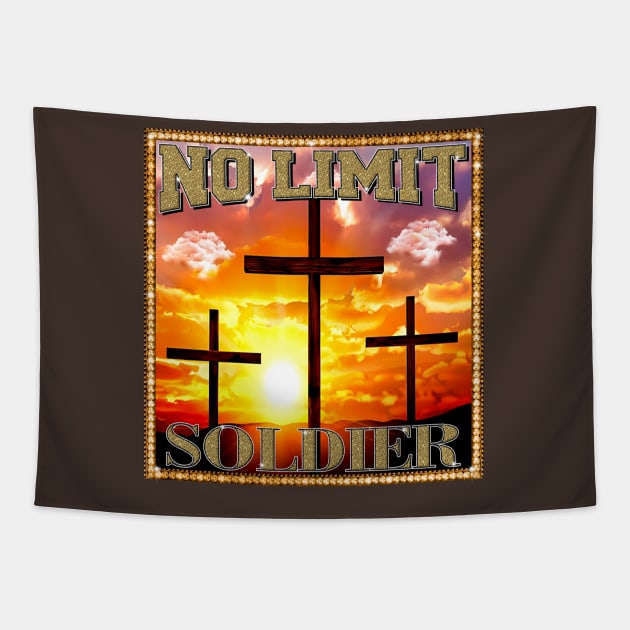 No Limit Soldier Gold - Hip Hop Inspired Spiritual T-shirt Tapestry by Madison Market