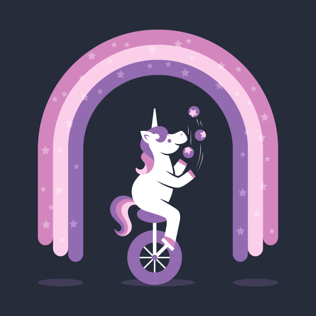 Unicycle Unicorn by slugbunny