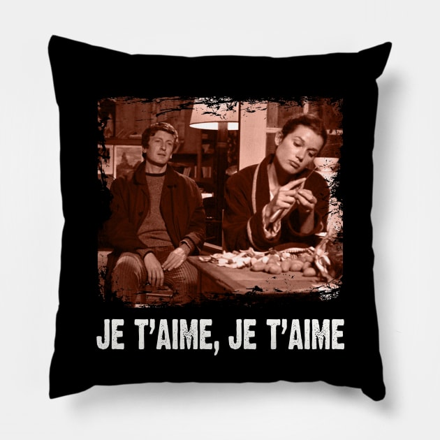 Film Noir Romance je t’aime Cinema Tee Pillow by Skye Bahringer