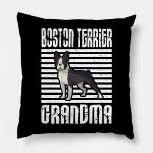 Boston Terrier Grandma Proud Dogs Pillow