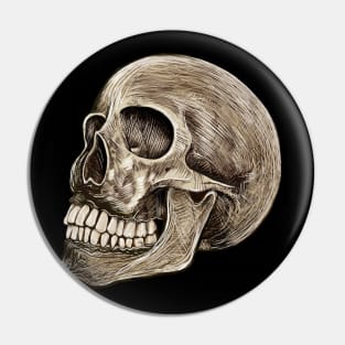 Human Skull Pin