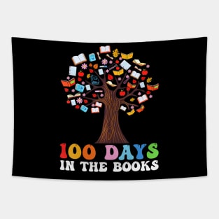 100 Days In The Books Reading Teacher 100Th Day Of School Tapestry